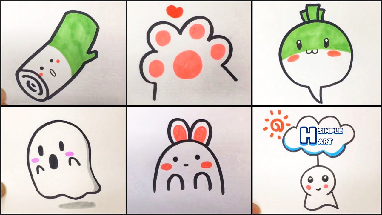Hướng dẫn cách vẽ hình cute  tik tok đáng yêu với hơn 1000 mẫu cực ấn tượng